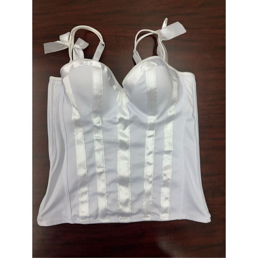 NWT Hot Topic Morbid Threads White Corset Size Medium